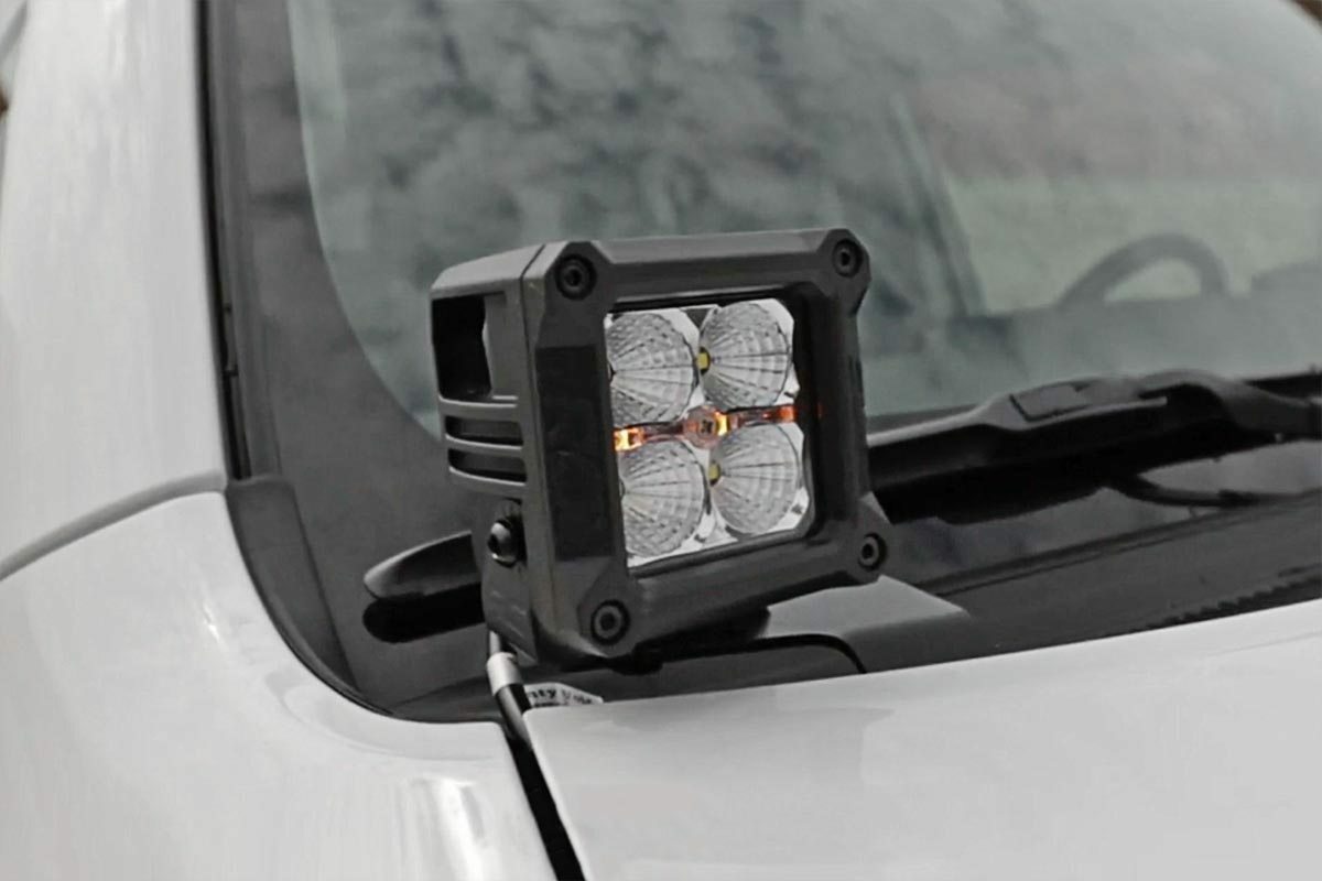 Fits Toyota 4Runner (10-24) LED Light Kit Ditch Mount 2" Spectrum Spot 80796