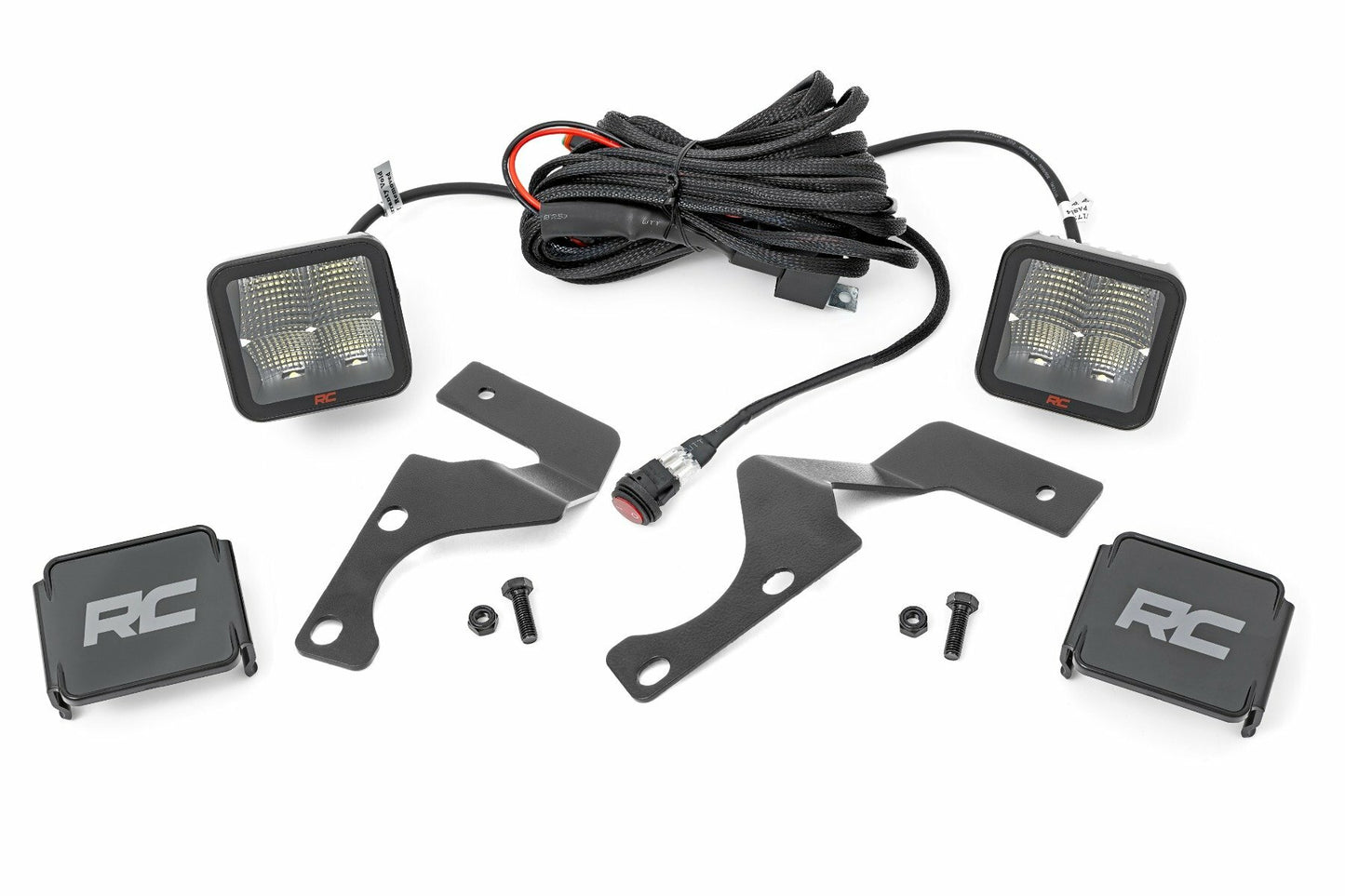 Fits Toyota 4Runner (10-24) LED Light Kit Ditch Mount 2" Spectrum Spot 80796