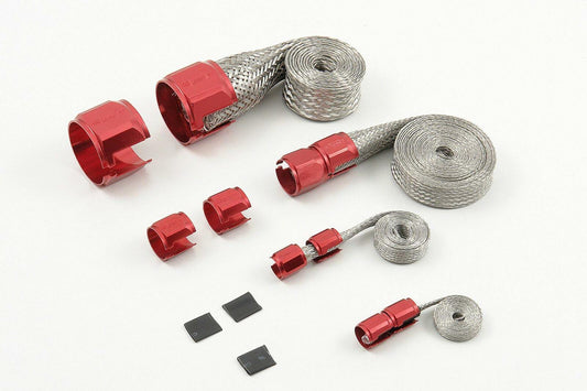 Mr. Gasket Flex-Braid Hose Sleeve Kit - Red - 8090