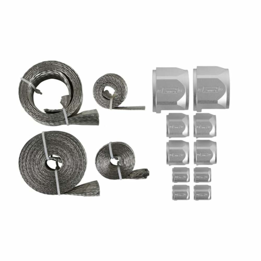Mr. Gasket Flex-Braid Hose Sleeve Kit - Silver - 8092