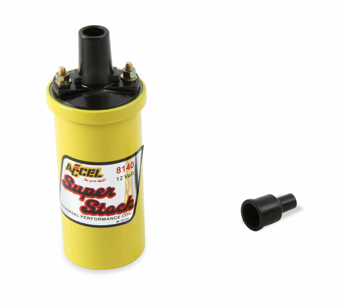 ACCEL 8140  Ignition Coil-Yellow-42000v 1.4 ohm primary-Points-good upto 6500 RPM