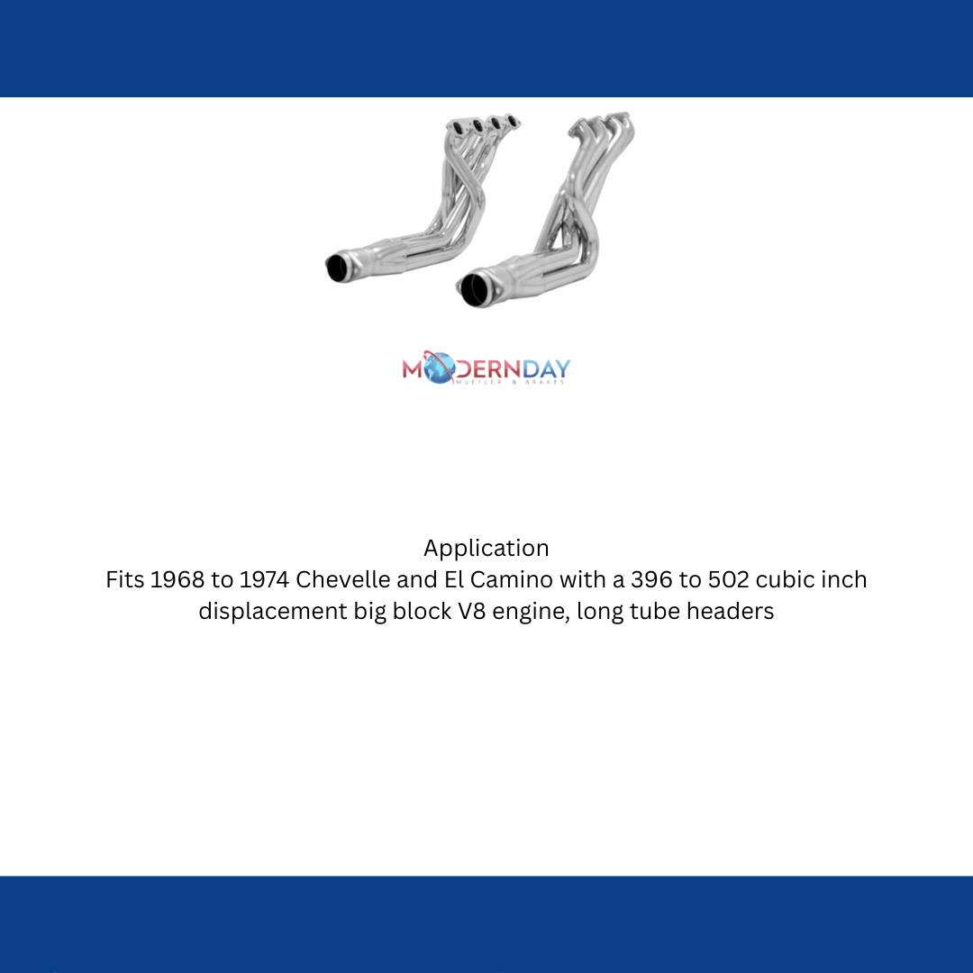 1968-1973 Chevrolet Chevelle Header Flowmaster Scavenger Series Elite 814114