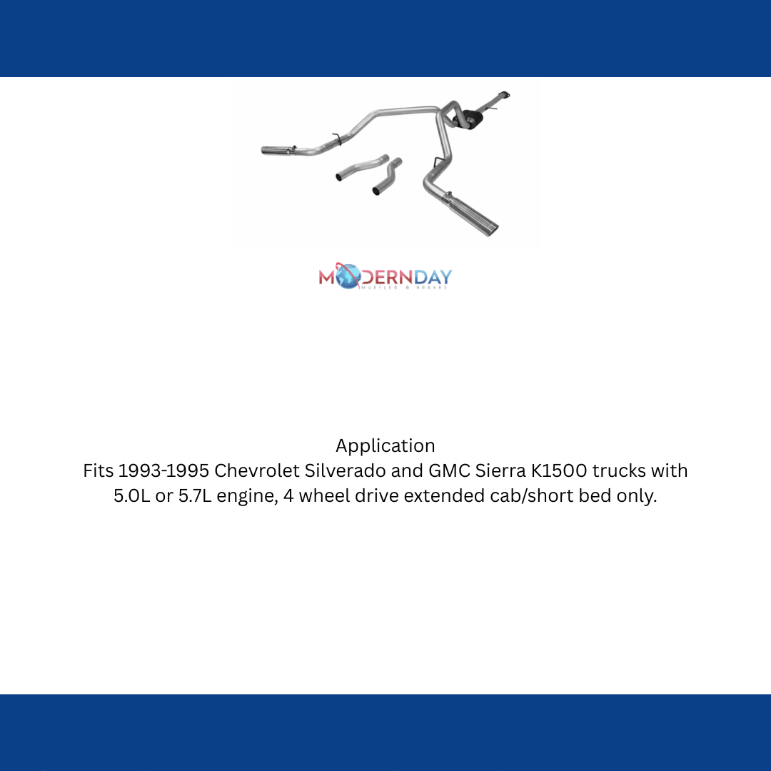 1993-1995 Chevrolet C1500 Cat-back Exhaust System Flowmaster American Thunder 817473