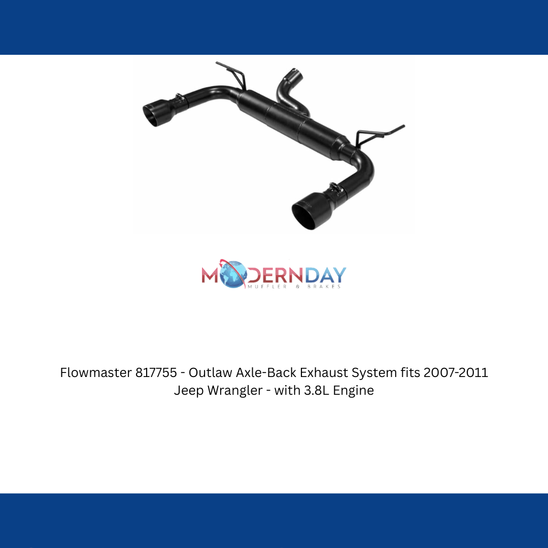 Flowmaster 817755 - Outlaw Axle-Back Exhaust System fits 2007-2011 Jeep Wrangler - with 3.8L Engine