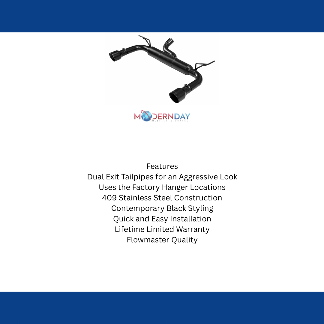 Flowmaster 817755 - Outlaw Axle-Back Exhaust System fits 2007-2011 Jeep Wrangler - with 3.8L Engine