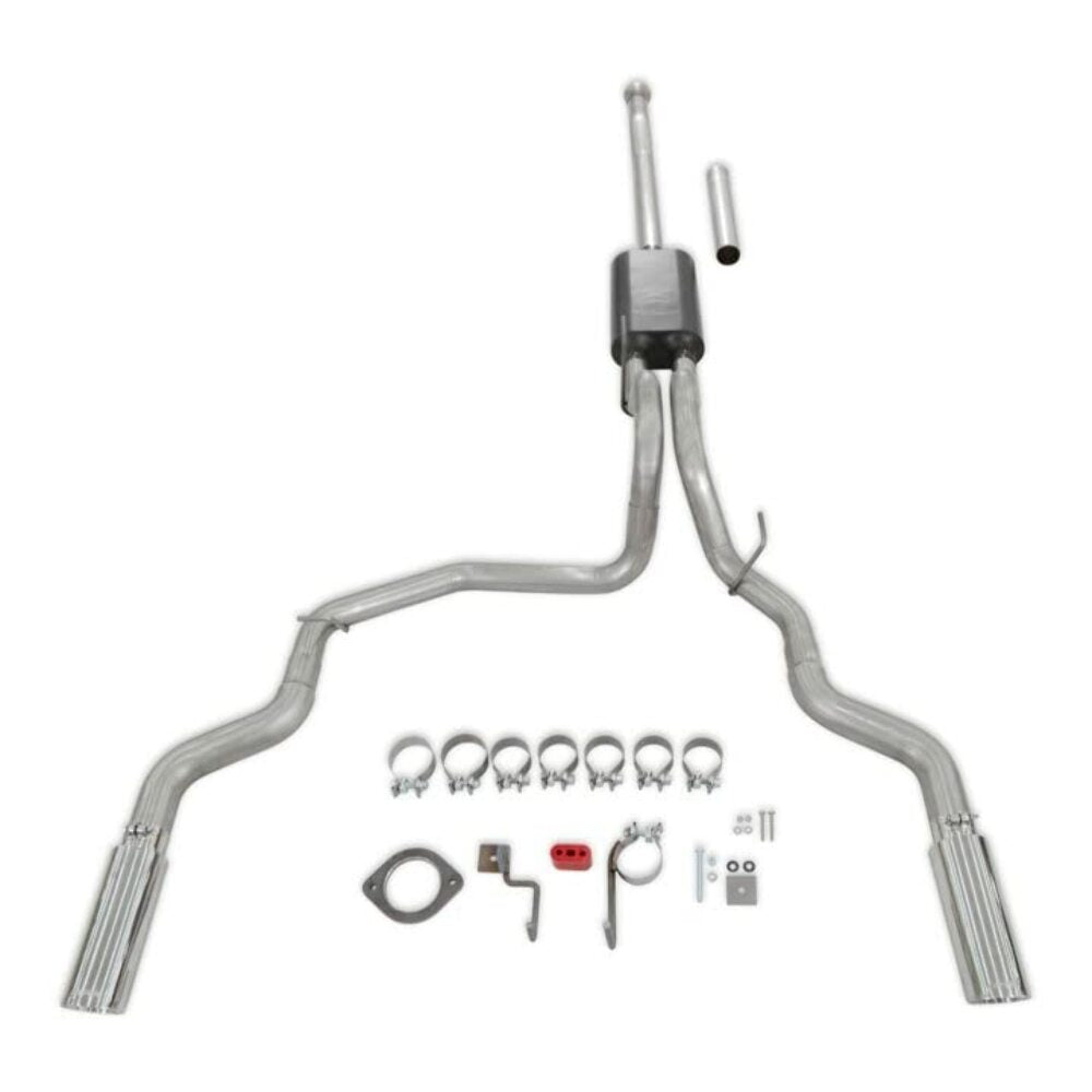 Fits 2021-23 Ford F-150 2.7/3.5/5.0L, 4 Polished Tips Exhaust System-818148