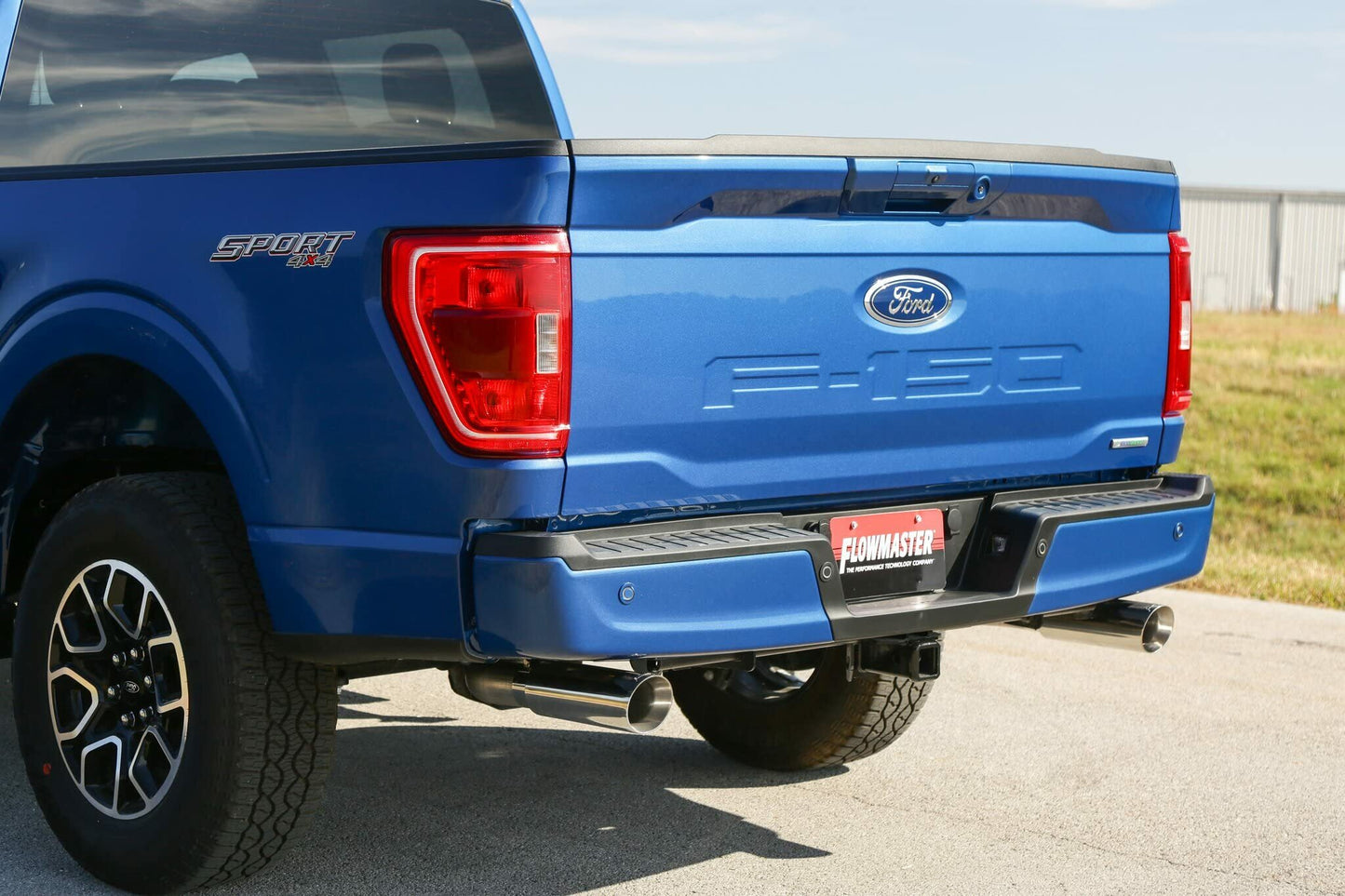 Fits 2021-23 Ford F-150 2.7/3.5/5.0L, 4 Polished Tips Exhaust System-818148