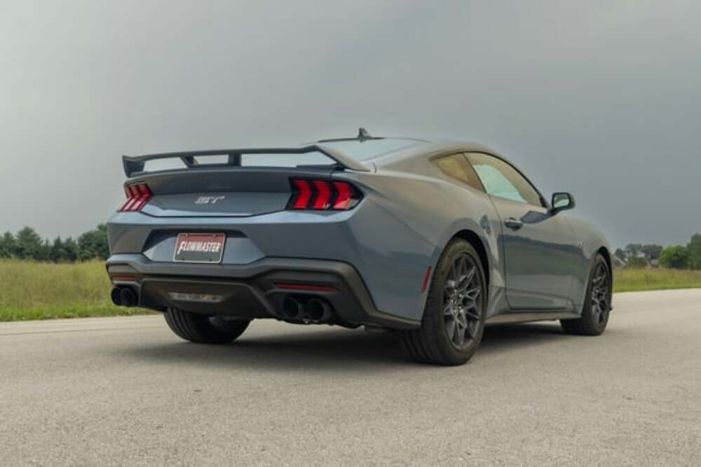 Fits 24 Ford Mustang Gt 5.0L/2.3L, Axle-Back 3" Exhaust System, 4"-Black-818159