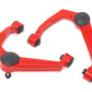 Fits Nissan Frontier 4WD (2005-2024) Red Forged Upper Control Arms; 82009RED