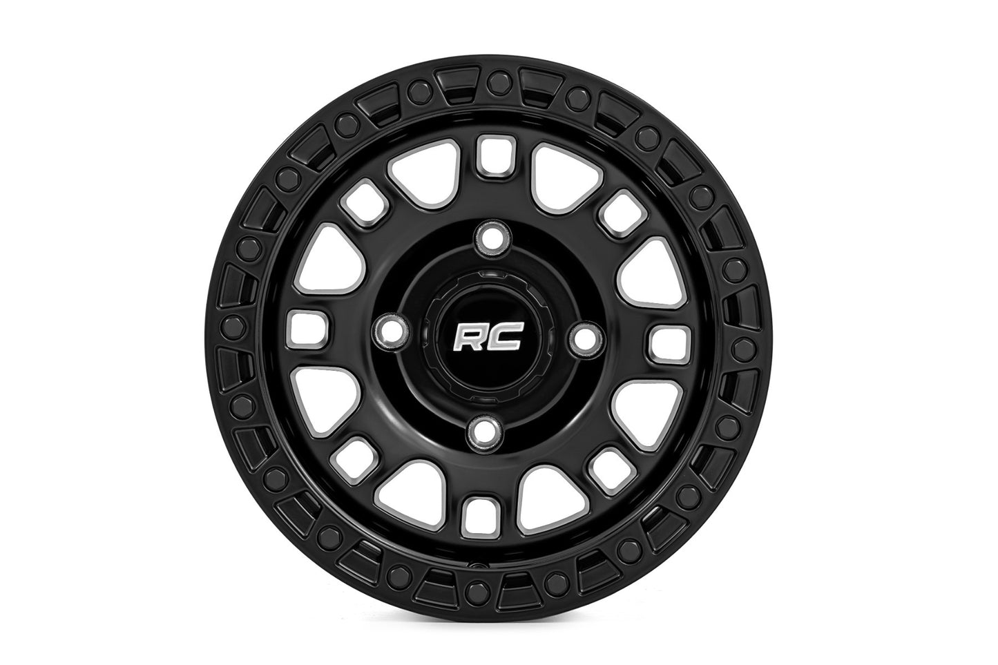 Rough Country 82 Series Wheel Semi Gloss Black 14x7 4x156 +10mm 82140730