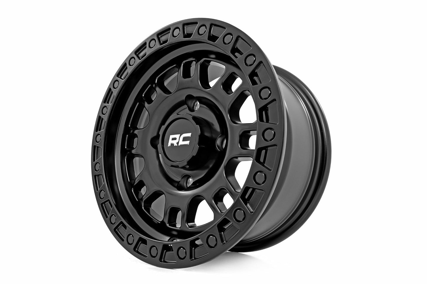 Rough Country 82 Series Wheel Semi Gloss Black 14x7 4x156 +10mm 82140730