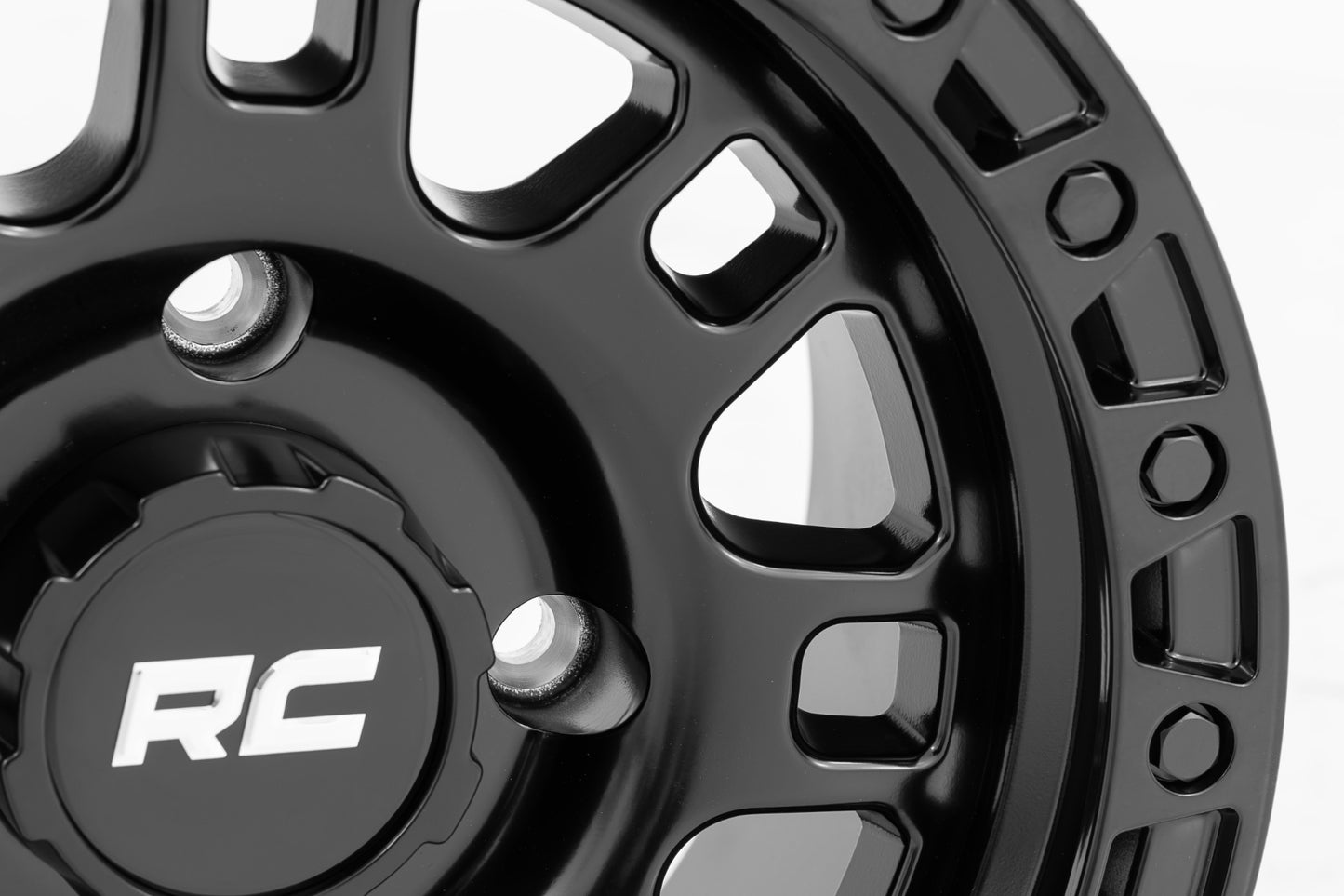 Rough Country 82 Series Wheel Semi Gloss Black 14x7 4x137 +10mm 82140733