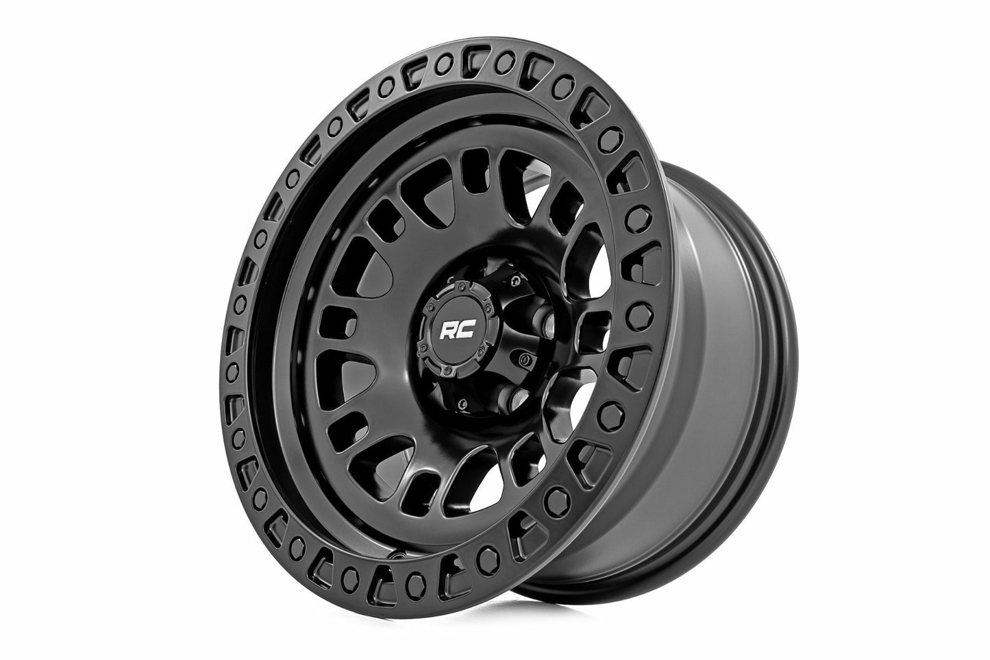 Rough Country 82 Series Wheel Semi Gloss Black 17x9 5x4.5 -12mm 82170913