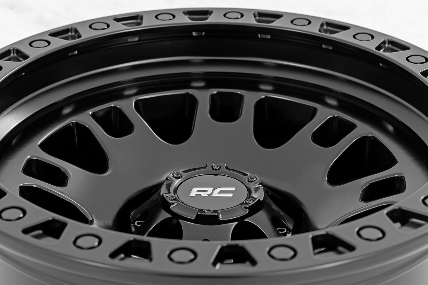 Rough Country 82 Series Wheel Semi Gloss Black 18x9 5x5.5 -12mm 82181214