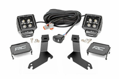 Fits Silverado 1500(99-06) LED Light Ditch Mount 2" Black Pair Amber DRL 82281