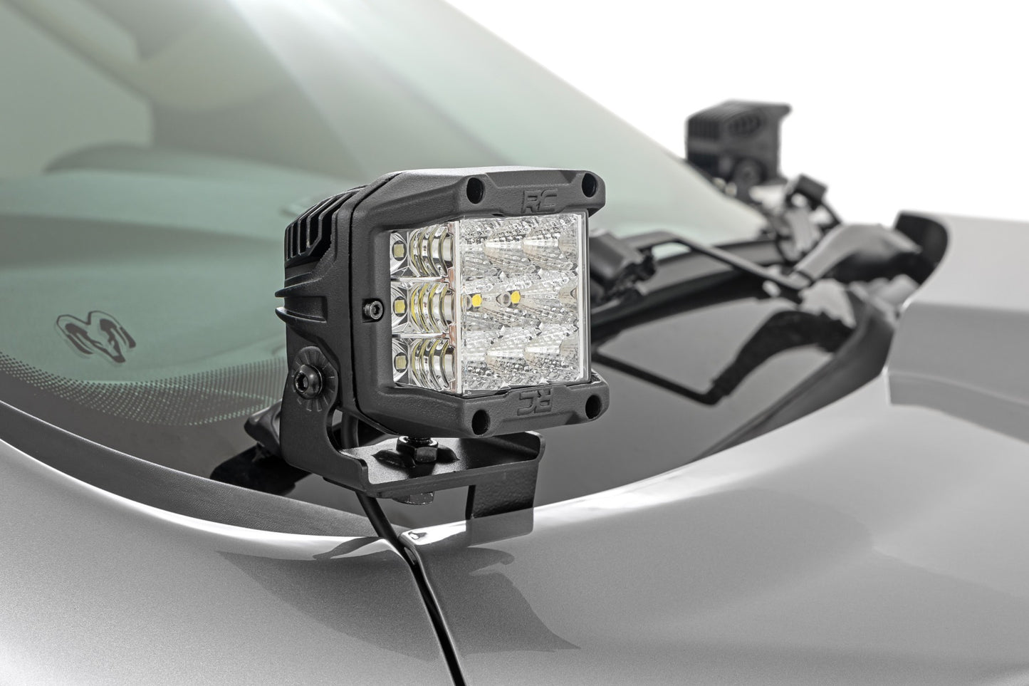 Fits Ram 1500 2&4WD (2019-2025) LED Light Kit; Ditch Mount; 3" OSRAM; Wide 82293