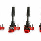 MSD Blaster Ignition Coils, 2013-2019 GM 4-cylinder Engines, Red, 4-Pack - 82384