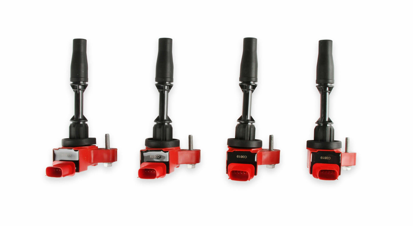 MSD Blaster Ignition Coils, 2013-2019 GM 4-cylinder Engines, Red, 4-Pack - 82384