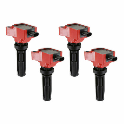 Fits 2019-2022 Ford Bronco; Coil, Red, Ford Eco-Boost 2.0L L4, Set Of 4-825964