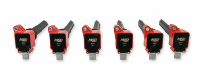 MSD Ignition Coils 2017-2020 Ford 3.5L EcoBoost V6 engines, Red, 6-Pack - 82706