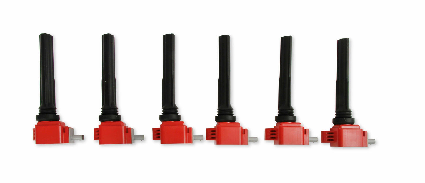 MSD Ignition Coils 2017-2020 Ford 3.5L EcoBoost V6 engines, Red, 6-Pack - 82706