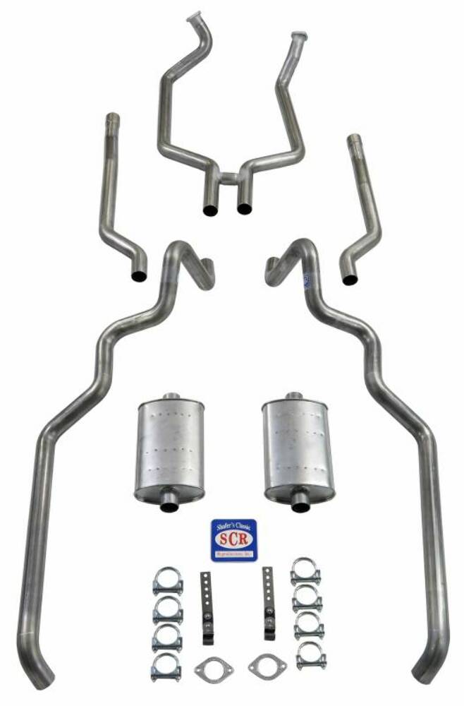 Fits 1963-64 Full Size Ford?2-1/2" Turbo Exhaust System exc. Convertible and Station Wagon 83017
