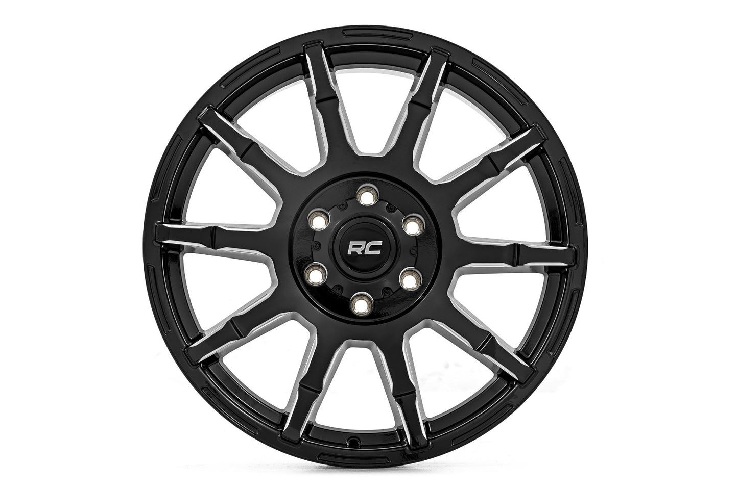 Rough Country 83 Series Wheel; One-Piece; Black; 20x9; 8x180; -12mm 83200906