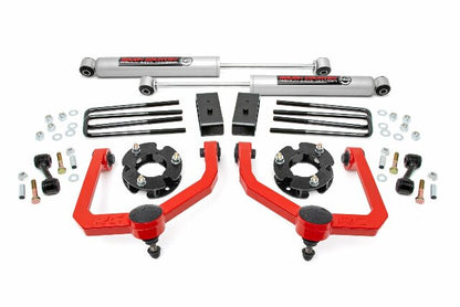 Fits Nissan Titan 2WD/4WD (2004-2024) 3 Inch Lift Kit; N3 Shocks; 83430RED
