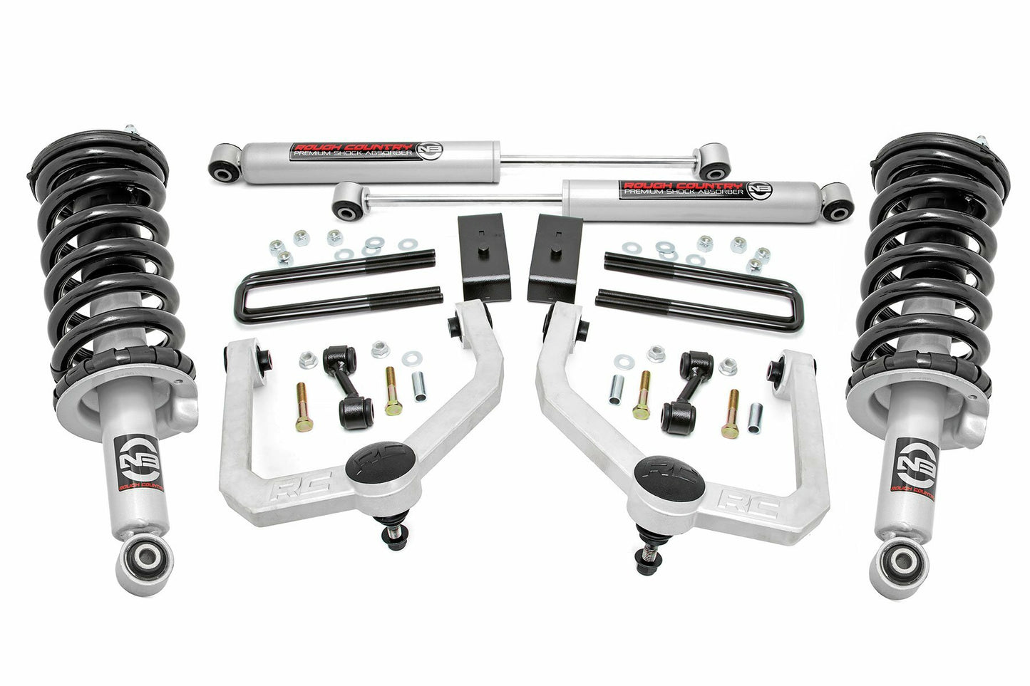 Fits Nissan Titan 2WD/4WD (2004-2024) 3 Inch Lift Kit; N3 Struts & Shocks; 83432