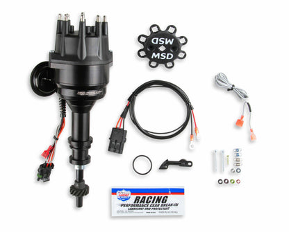 MSD Black Distributor, Ford, 351C-460, Ready-to-Run, Steel Gear - 835031
