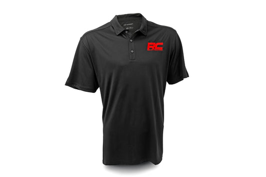 Rough Country Polo - Rough Country Logo - Black - Moisture Wicking - Size Large - 83911