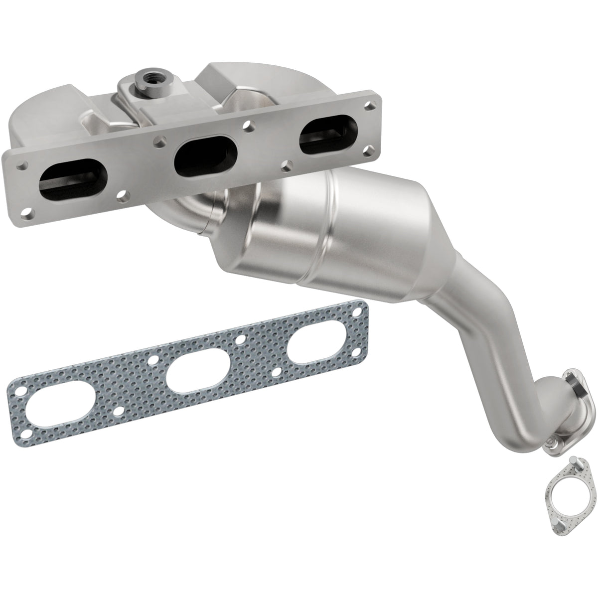 Catalytic Converter with Integrated Exhaust Manifold for HM Grade Federal / EPA Compliant Direct-Fit Manifold Catalytic
