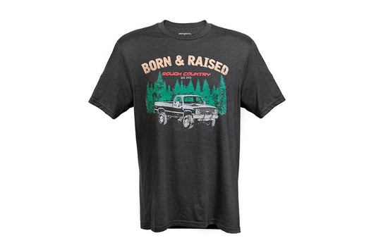 Rough Country T-Shirt - Born & Raised - Black - XL - 84081XL