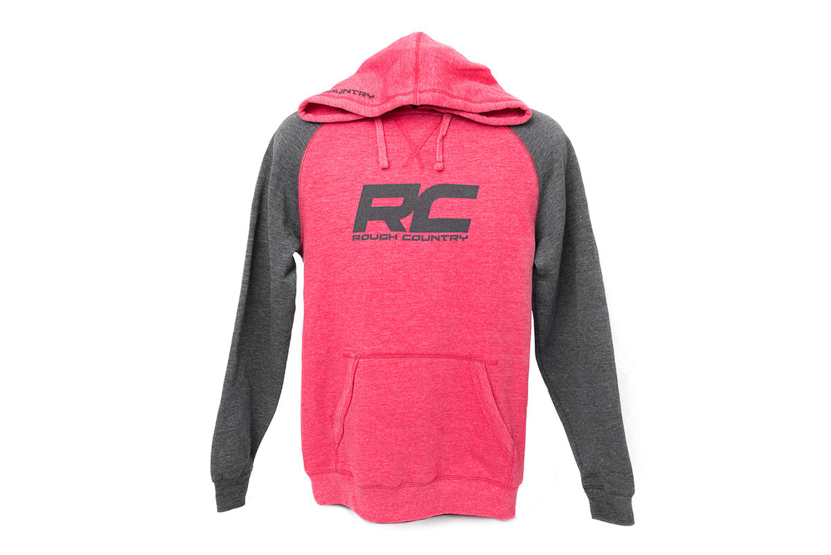 Rough Country Hoodie - Heater - Red/Gray - 2XL - 840832X
