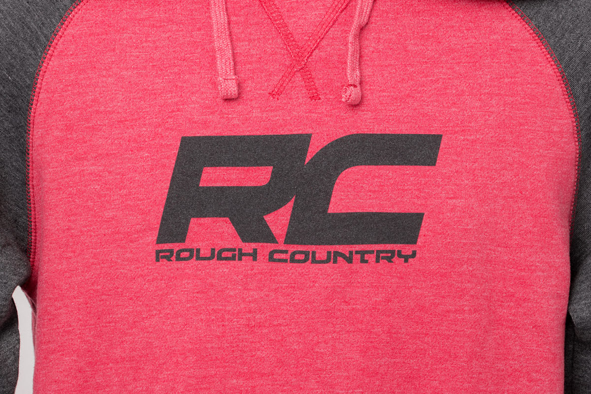 Rough Country Hoodie - Heater - Red/Gray - 2XL - 840832X