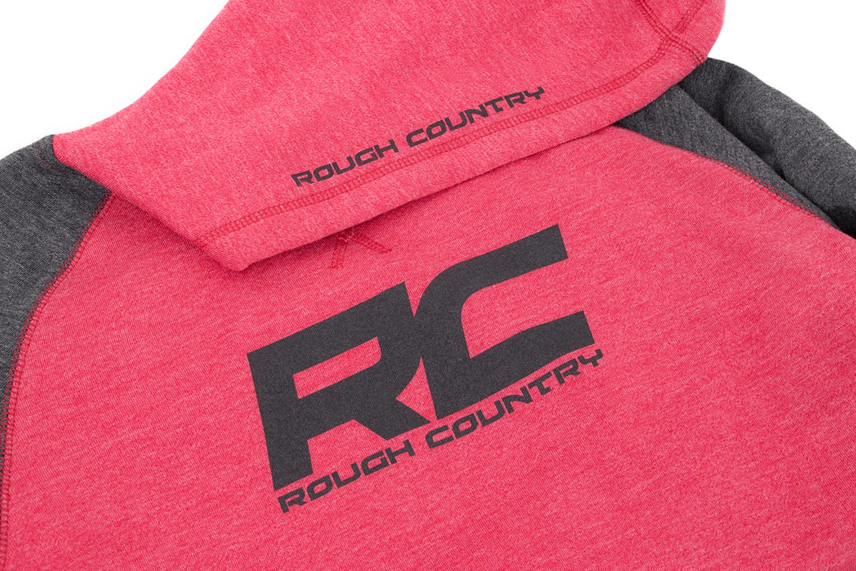 Rough Country Hoodie - Heater - Red/Gray - 2XL - 840832X