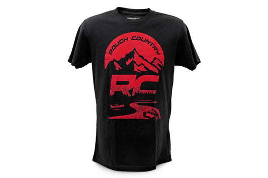 Rough Country T-Shirt - RC Mountains - Black - MD - 84092MD