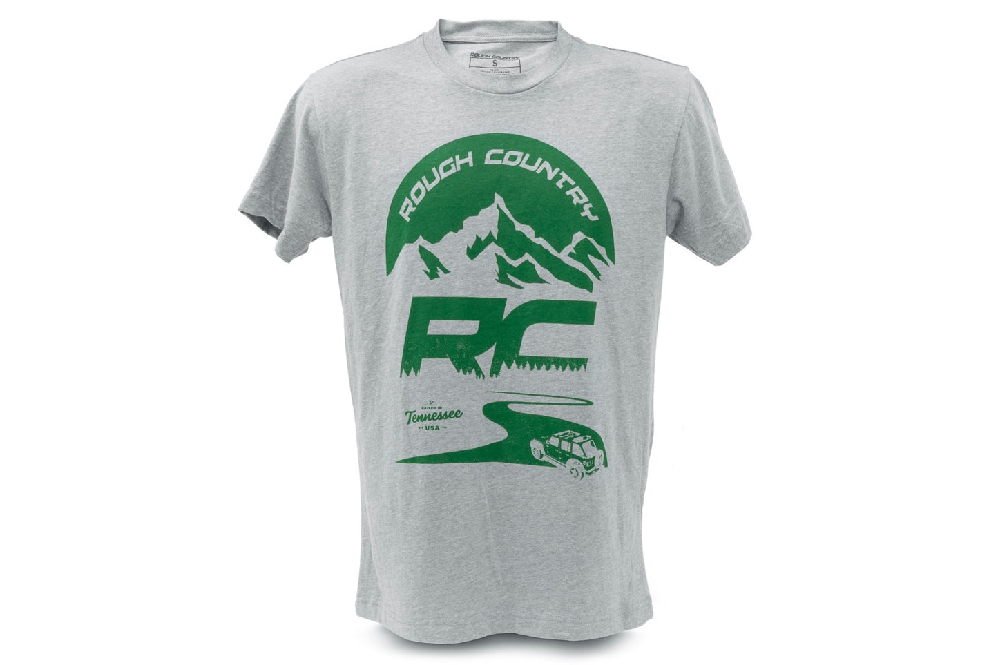 Rough Country T-Shirt - RC Mountains - HEATHER GRAY - 2XL - 840932XL
