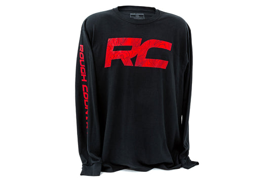 Rough Country Long Sleeve - RC Tread Sleeve - Black -3XL - 840993XL