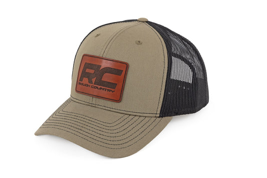 Rough Country Hat - Black Mesh - Rough Country Patch - Brown/Leather - Richardson 112 - 84119