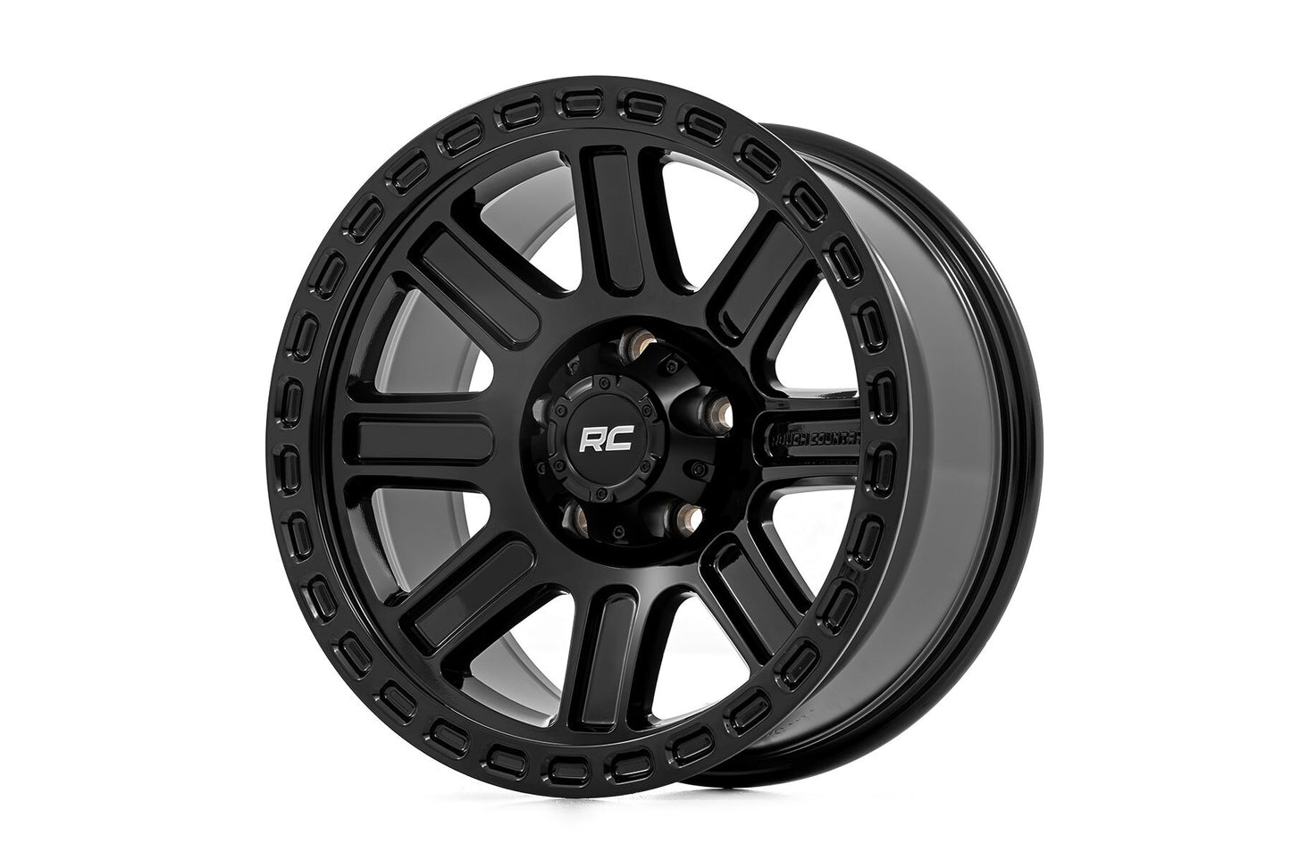 Rough Country 84 Series Wheel - One-Piece - Gloss Black - 15x8 - 5x4.5 - -19mm - 84150813