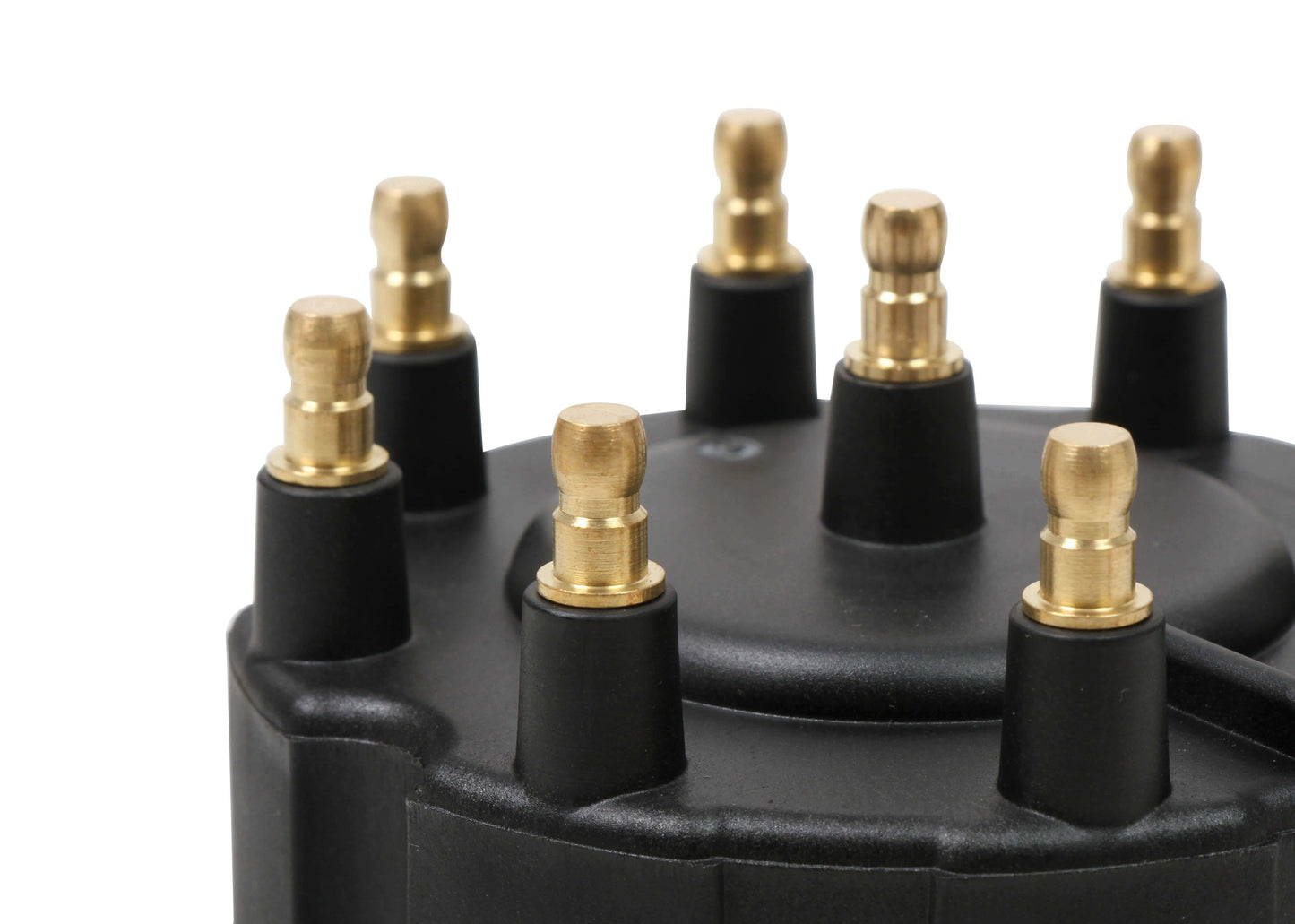 Black Distributor Cap, GM HEI, Late Model, Ext Coil - 84263