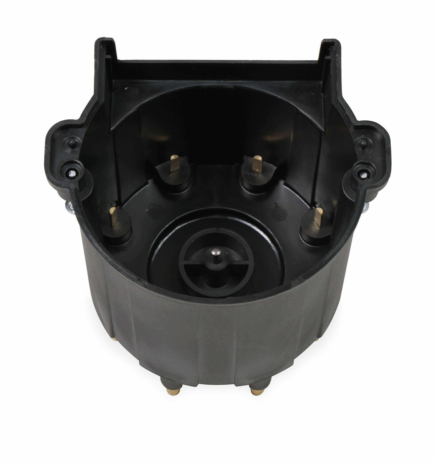 Black Distributor Cap, GM HEI, Late Model, Ext Coil - 84263