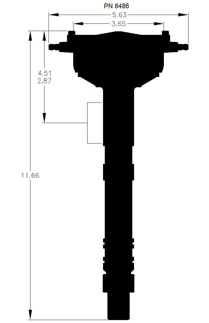 Super Tall Block Crab Cap Distributor, Chevy V8 - 8486