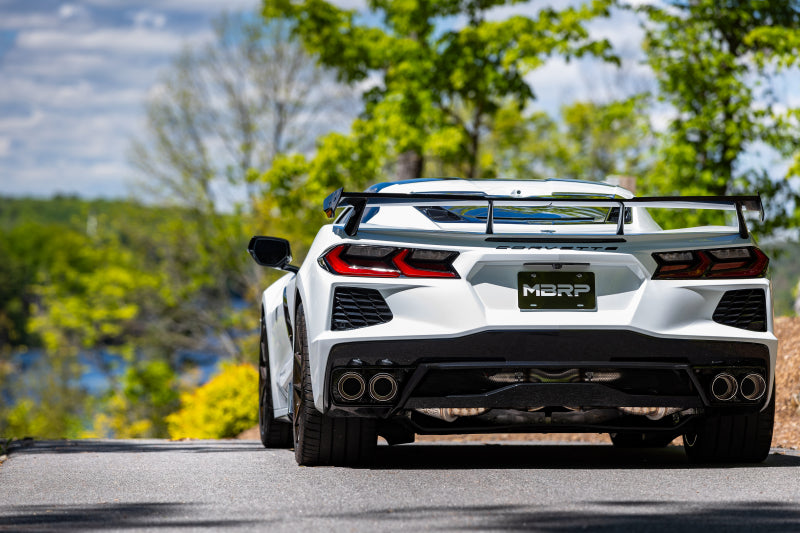 2020-2024 Chevrolet Corvette Stingray 3" Cat-Back; Quad Split Rear 4.5" S70413CF - Cat Back Exhaust Car Part People