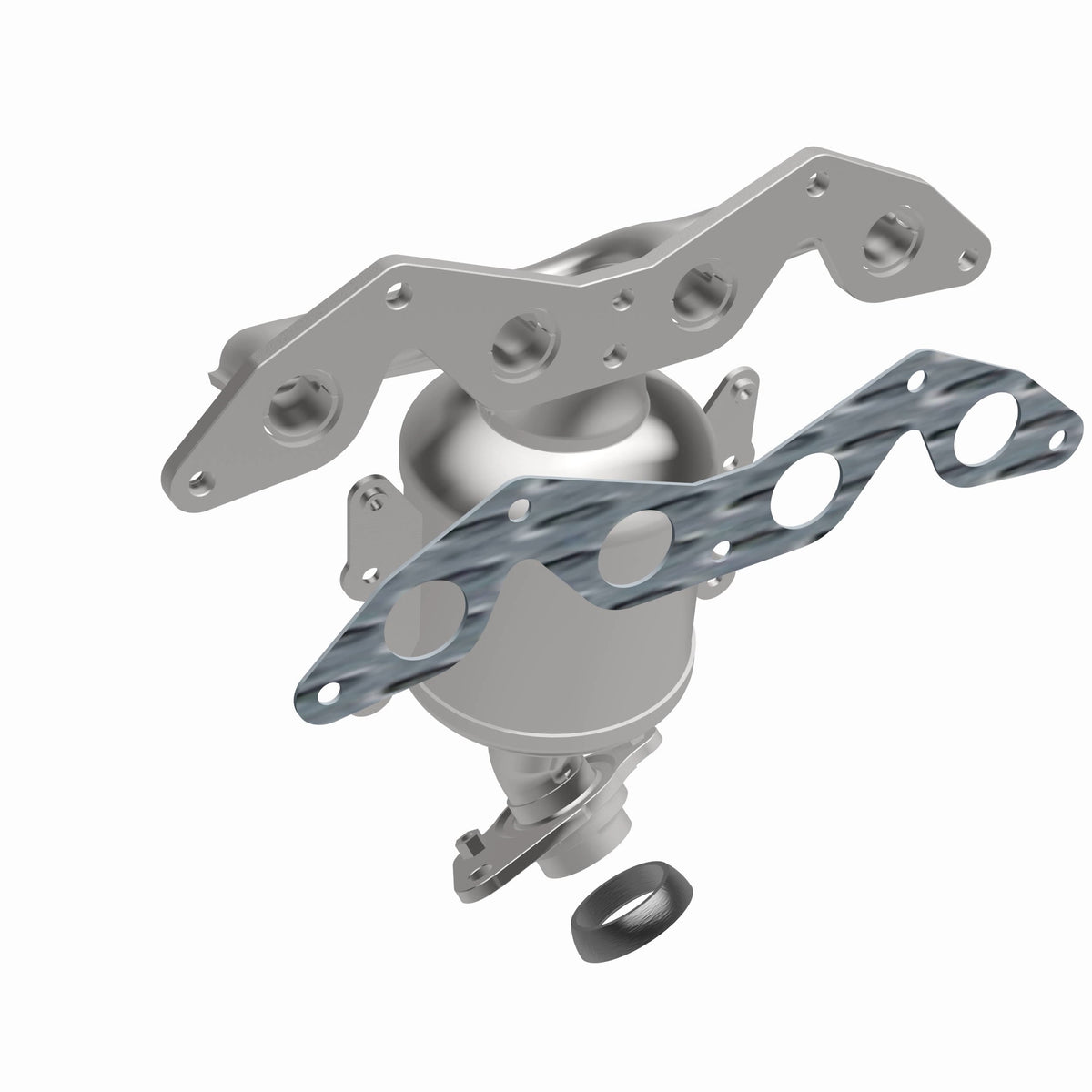 Catalytic Converter with Integrated Exhaust Manifold for HM Grade Federal / EPA Compliant Direct-Fit Manifold Catalytic