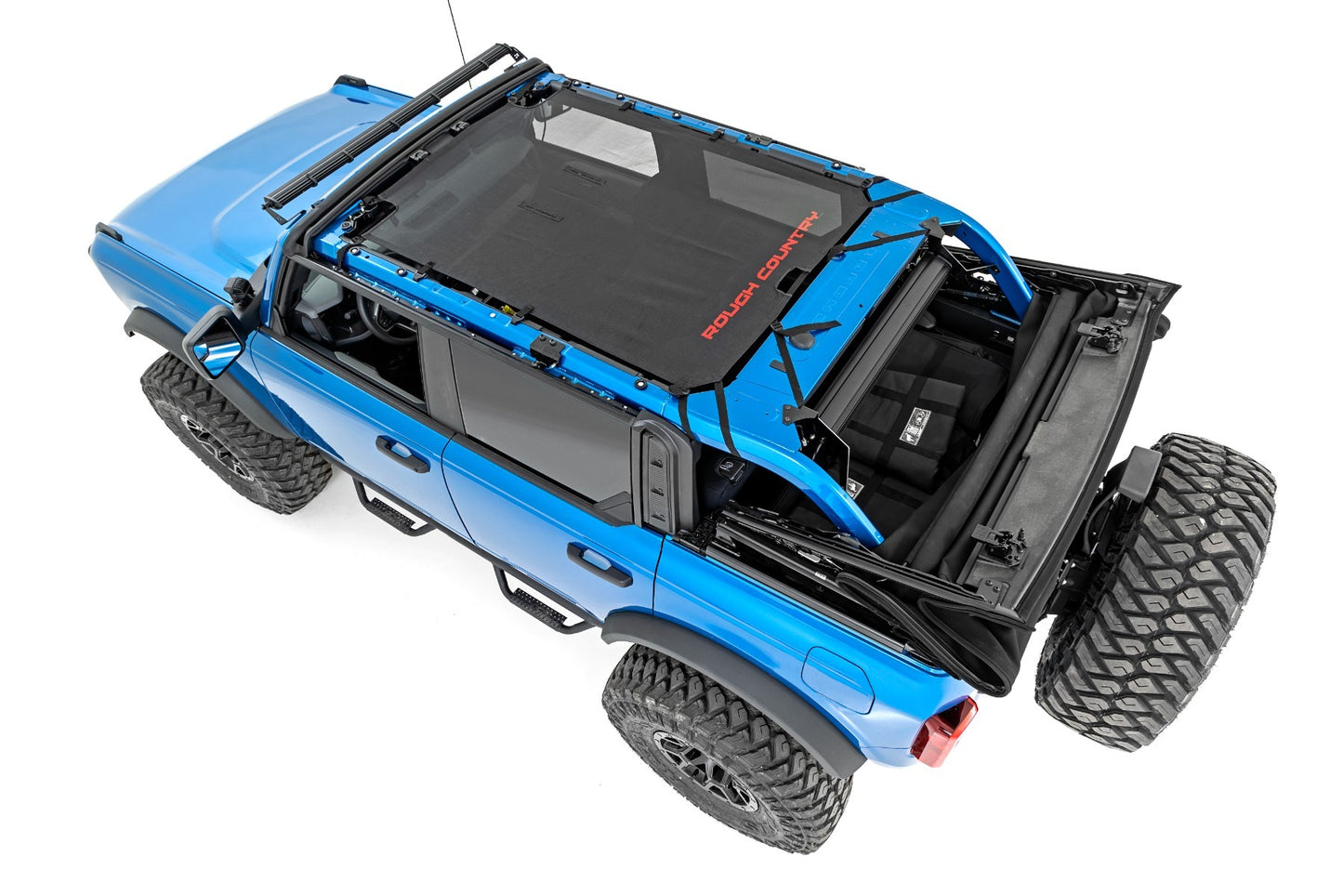 Fits Ford Bronco 4WD (2021-2024) Mesh Bikini Top Plus; Black; 85116