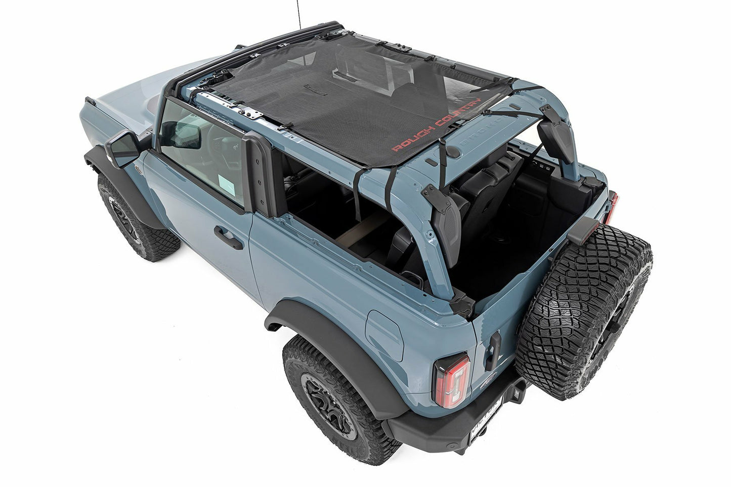 Fits Ford Bronco 4WD (2021-2024) Mesh Bikini Top Plus; Black; 85116