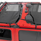 Fits Jeep Gladiator JT 4WD (2020-2024) Mesh Bikini Top Plus; Black; 85118