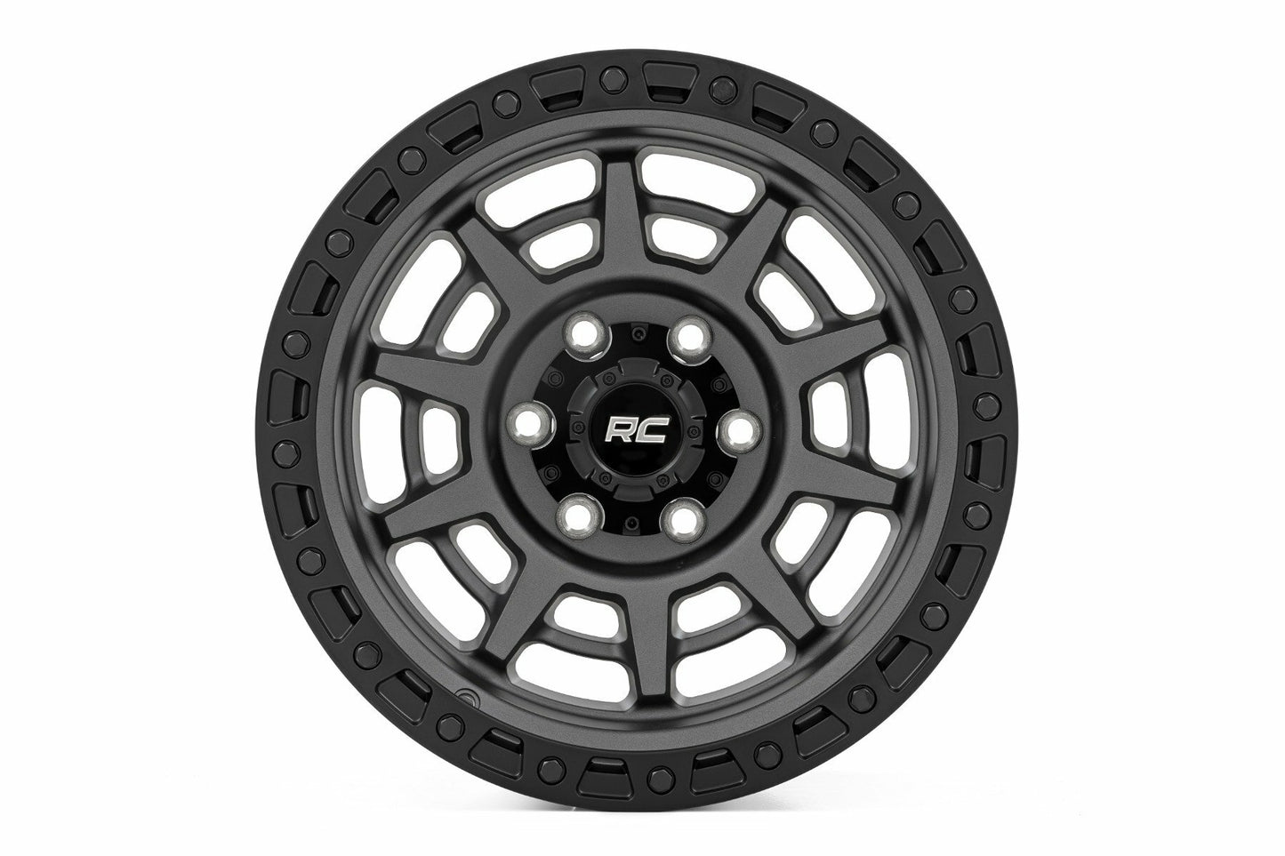 Rough Country 85 Series Wheel Beadlock Gray/Black 17x9 8x170 -12mm 85171211A